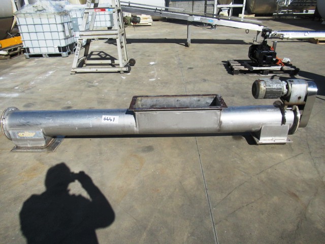 Tubular Screw Conveyor, 250mm Dia x 2780mm L, Colby