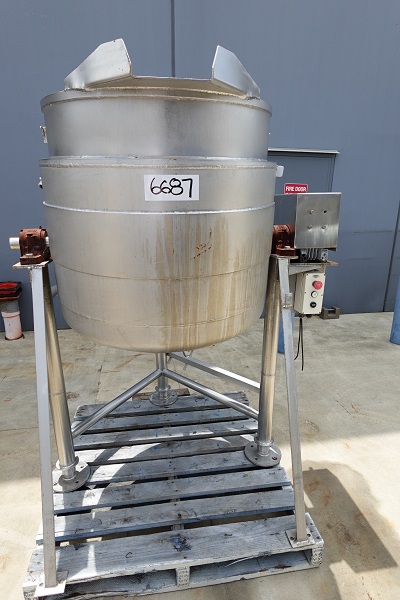  Stainless Steel Jacketed Kettle Tank, C.P Engineering, 300 Lt, 820mm Dia x 850mm H