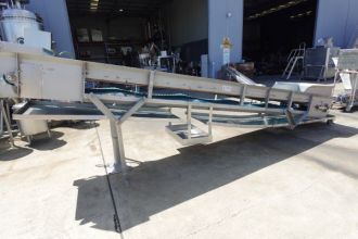 Incline Belt Conveyor, 525mm W x 5400mm L x 1480mm H