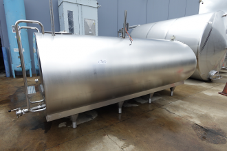 Tank, Stainless Steel Horizontal Jacketed Mixing Tank, 7920Lt, 2020mm Dia x 3960mm L