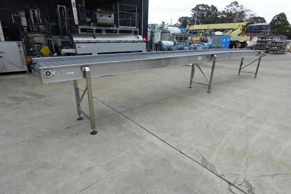 Intralox Belt Conveyor, Contech, 8000mm L x 510mm W x 1070mm H