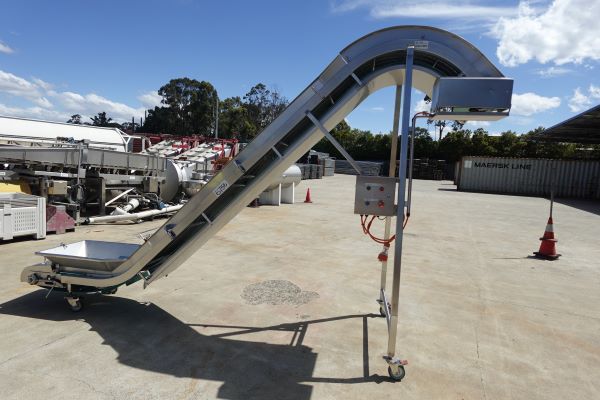 Incline Belt Conveyor, Pro-Ali, 360mm W x 4300mm L x 2080mm H