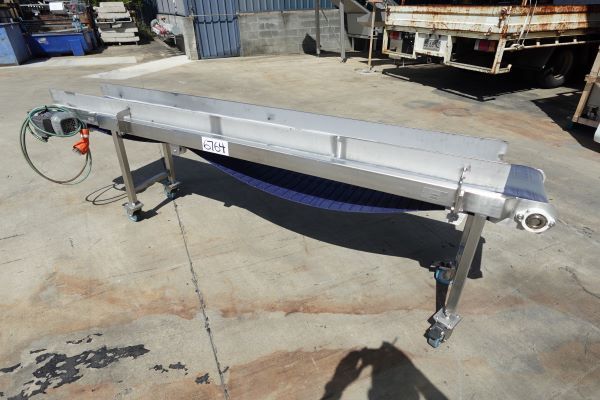 Flat Belt Conveyor, 340mm W x 2750mm L x 700mm