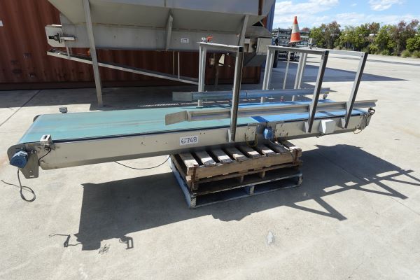 Flat Belt Conveyor, 620mm W x 3350mm L