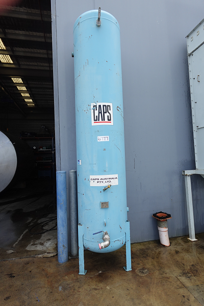 Air Compressor, Air Receiver, 1500 Lt, 750mm D x 3150mm H