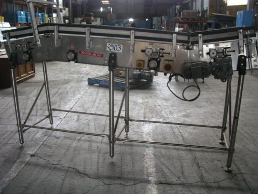 Plastic Intralox Belt Conveyor, 2600mm L x 500mm W