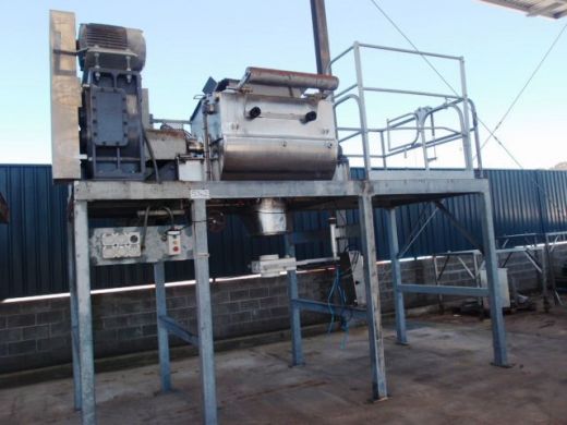 Heavy Duty Jacketed Single Ribbon Mixer, Capacity: 750Lt