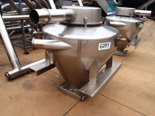 Vacuum Transfer Hopper, 1050mm Dia x 180mm H + 700mm Cone H