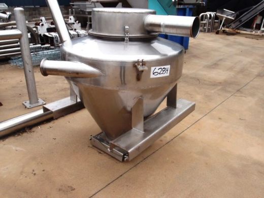 Vacuum Transfer Hopper, 1050mm Dia x 180mm H + 700mm Cone H