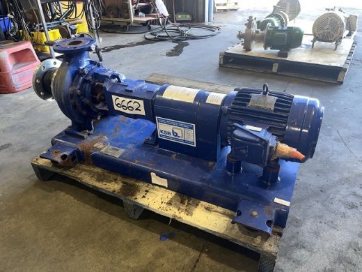 Mild Steel Centrifugal Pump, KSB Ajax, M65-200/04, INLET: 100mm Dia, OUTLET: 65mm Dia