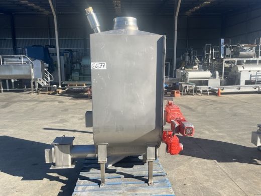 Powder Hopper Screw Auger, 800mm L x 750mm W x 1200mmH