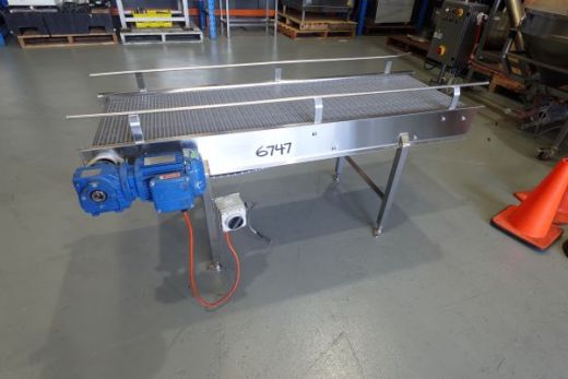 Intralox Belt Conveyor, 470mm W x 1550mm L x 675mm H