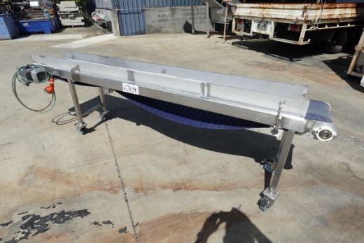 Flat Belt Conveyor, 340mm W x 2750mm L x 700mm