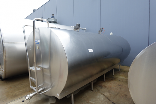 Tank, Stainless Steel Jacketed Horizontal Mixing Tank, 12000Lt, 2290mm Dia x 4480mm L